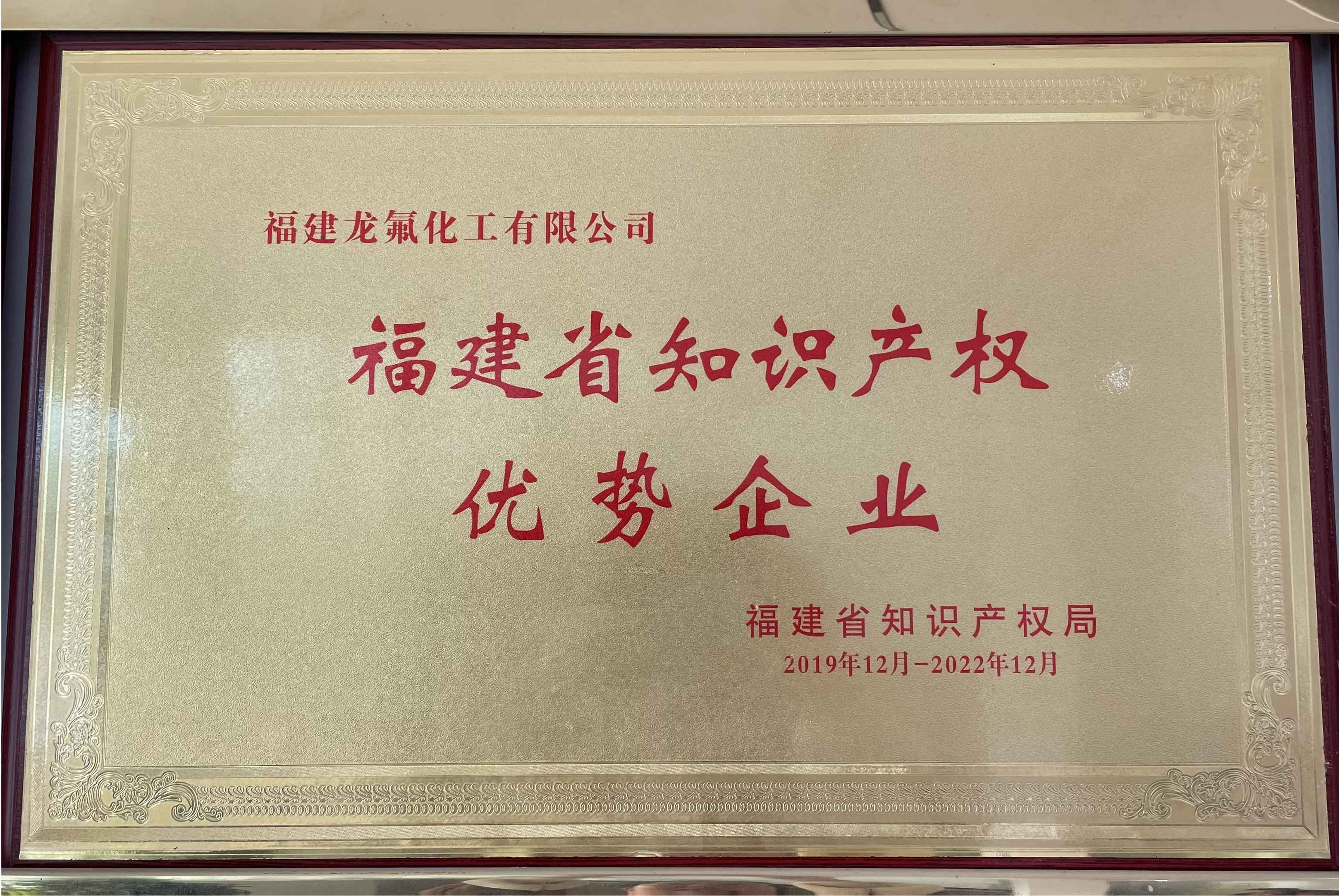 福建省知識產權優(yōu)勢企業(yè)